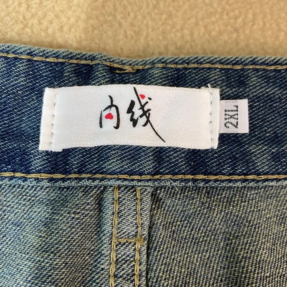 Tallgira Wide Leg Jeans Mens 2XL‎ 34x33 Blue Relaxed Fit Denim Streetwear NWT